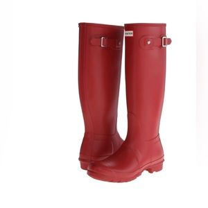 Hunter Women's Original Tall Rain Boot In Military Red 8
